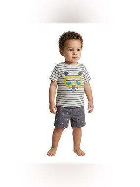 Carter’s Bear Swim Goggles Shirt & Palm Tree Shorts Set Size 18M